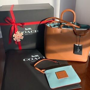 Coach 🌹 NWT Tote Rogue 1941 All Leather Saddlebag Color $300 Discount